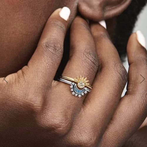 Anillo Luna y Sol (2pz)