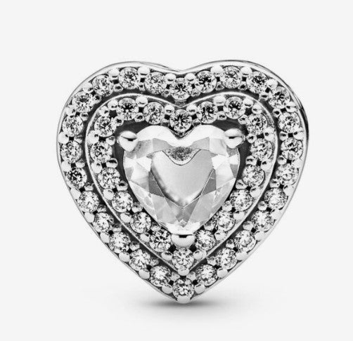 Corazon zirconia blanco resplandeciente