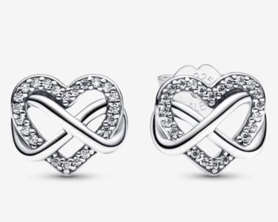 Aretes corazón infinito