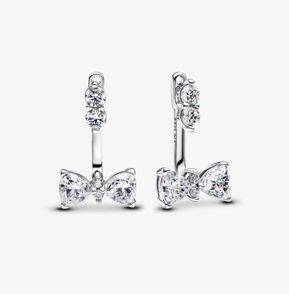 Aretes moño colgante