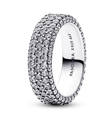 Anillo Hielera de Pave Triple