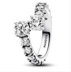 Anillo doble zirconias