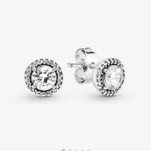 Aretes redondo zirconia elegante Pandora palaciodelasventas