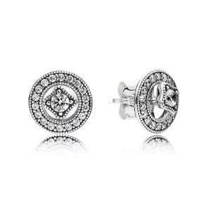 Aretes movible halo reluciente Pandora