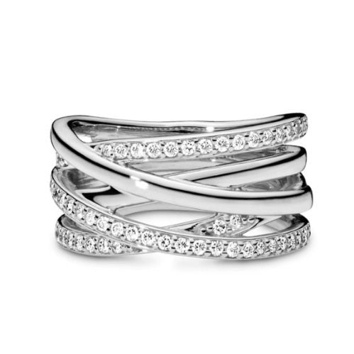 Anillo entrelazado grueso
