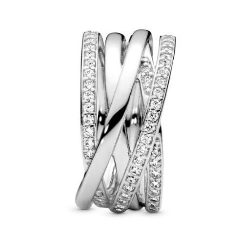 Anillo entrelazado grueso