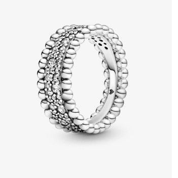 Anillo banda de abalorios