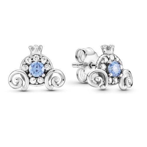 Aretes carroza cenicienta azul