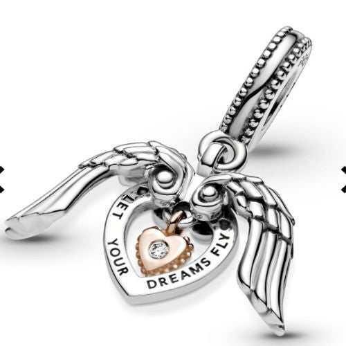 Charm Corazon Alas Pandora