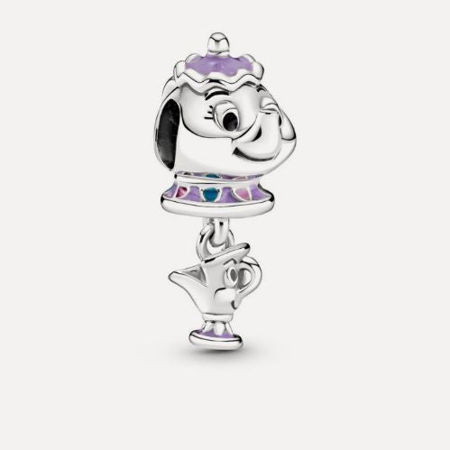 Charm Bella y Bestia Sra Pots e Hijo Colgante