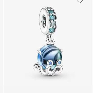 Charm Pulpo Murano Azul