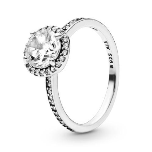 Anillo Redondo con Halo Brillante