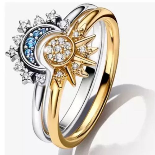 Anillo Luna y Sol (2pz)