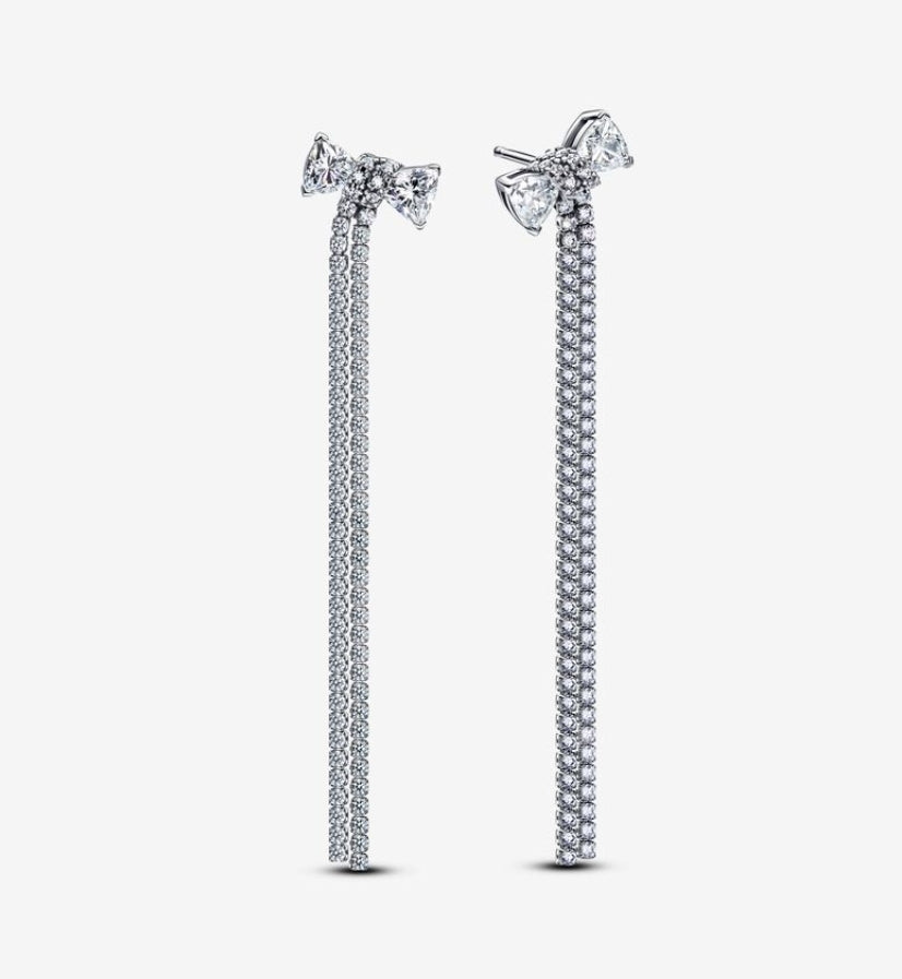 Aretes moño largo