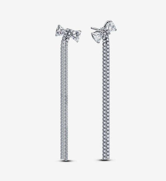 Aretes moño largo