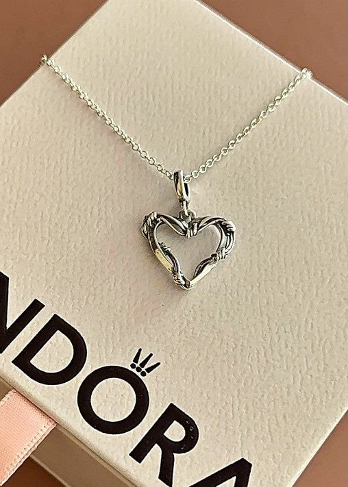 Collar corazon espinado y cadena