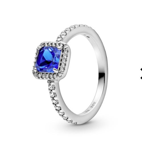 Anillo cuadrado azul