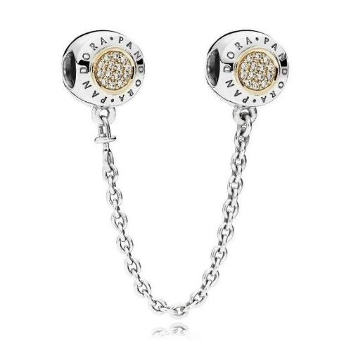 Charm cadena de seguridad circulo zirconia