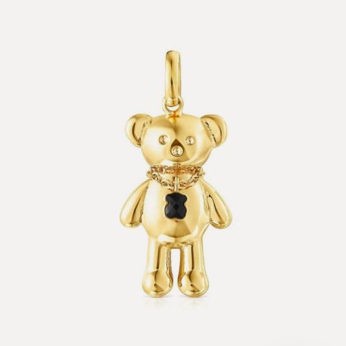 Tous dije dorado con mini tous onix