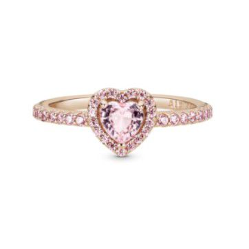 Anillo corazon rosa