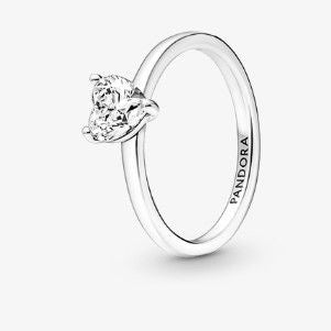 Anillo solitario corazon