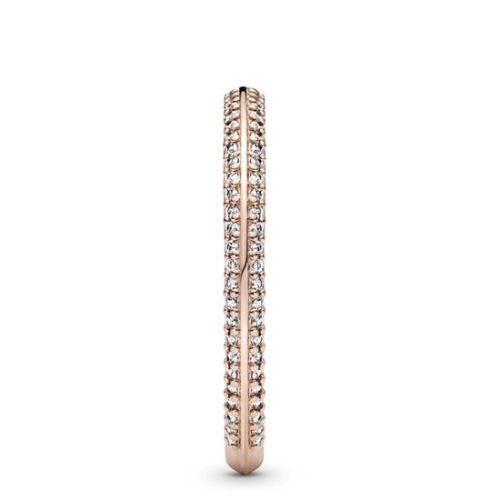 Anillo Pave Rosa Brillantes